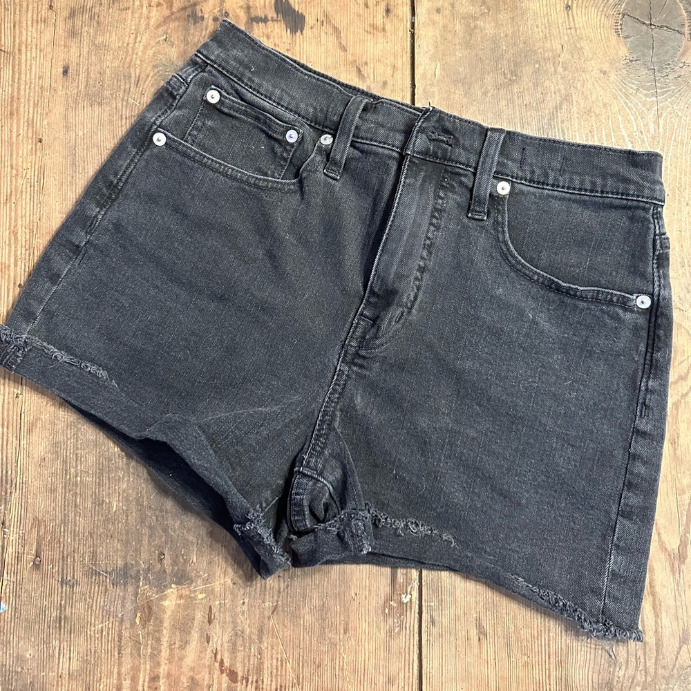 Madewell High Rise Black Denim Shorts NWOT